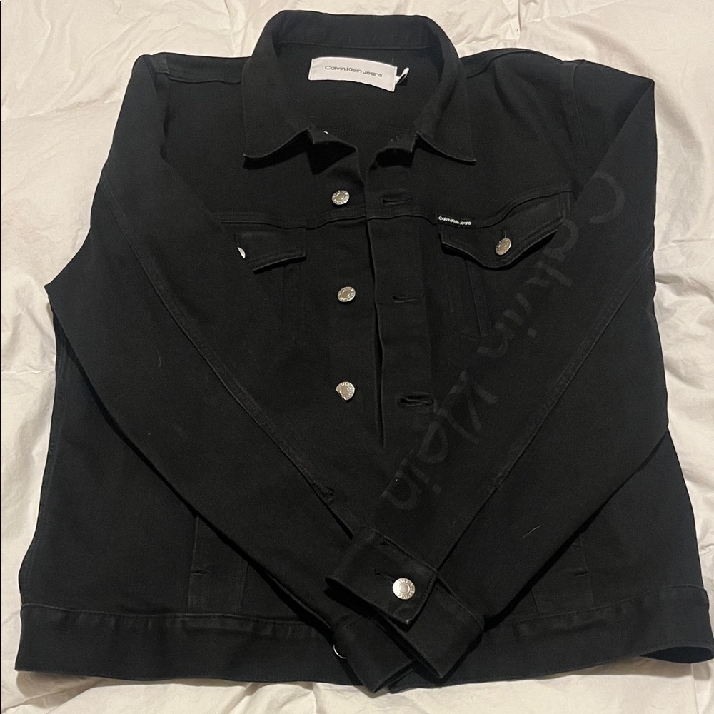 Calvin Klein Black Jacket with Silver Buttons